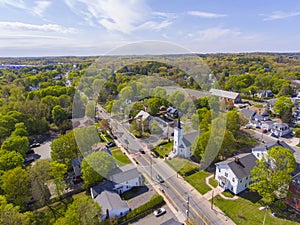 Saugus town center aerial view, Massachusetts, USA