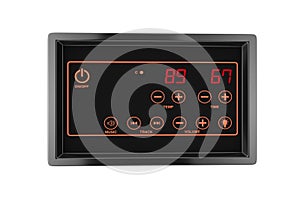 Sauna Heater Control Temperature Regulation Sensor Display. 3d Rendering