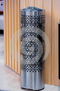 Sauna heater. Wood burning stove for saunas