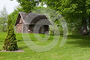 Sauna house in rural area