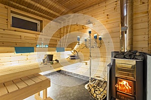 Sauna interior