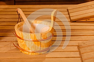 Sauna interior and accessories