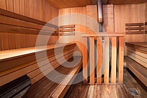 Sauna interior bath wooden room steam