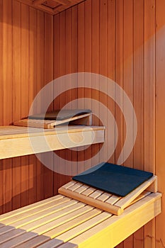 Sauna interior detail