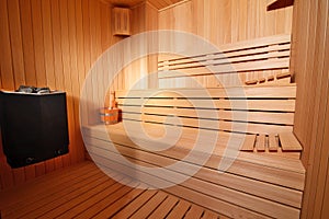 Sauna interior photo