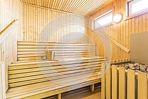 Sauna - Interior of a relaxing finnish sauna