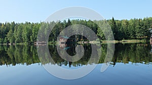 Sauna on the lake shore