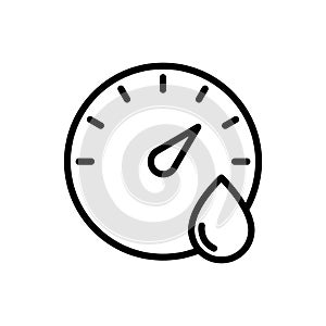 Sauna termometer outline vector icon