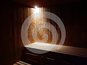 Sauna wooden room photo