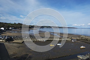 Saunderfoot Harbour and beach South Wales Pembrokeshire