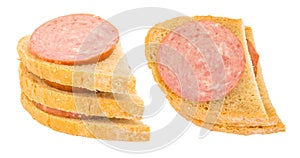 Sausage bap or bread roll