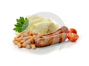 Sausage, Beans and Mash