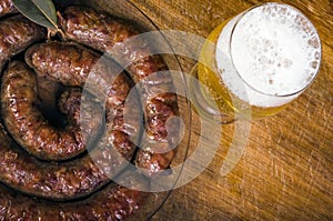 Sausage and beer