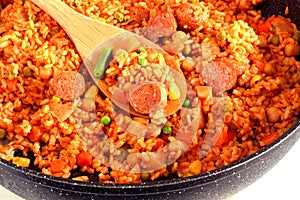 Sausage and brown rice casserole