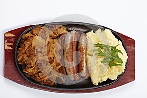 Sausage with cabbage