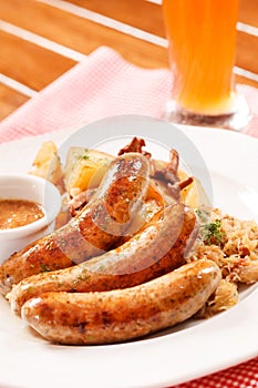 Sausage with cabbage