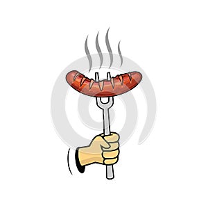 Sausage Cartoon design illustration