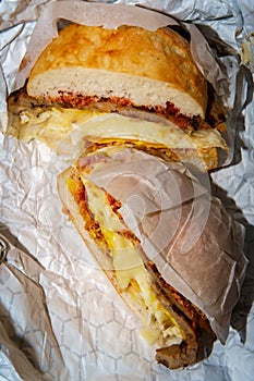 Sausage Egg Breakfast Sandwich