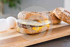 Sausage, Egg and Cheese Breakfast Sandwich