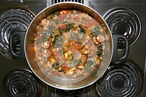 Sausage,escarole garlic soup