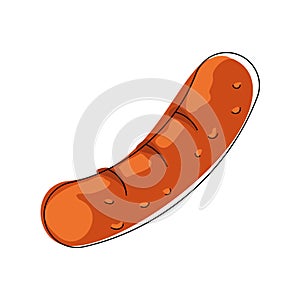 Sausage Fast food icon sketch Vector