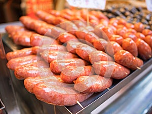 Sausage fish, local street food in Taiwan