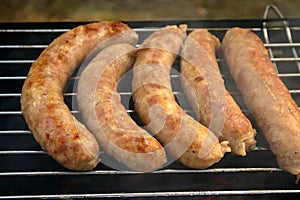 Sausage on the grill