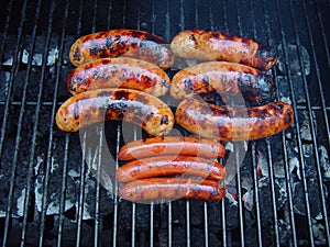 Sausage on the grill