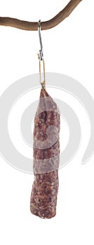 Sausage hanging to dry.