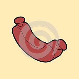 Sausage isometric isolated. Meat delicacies Sausages