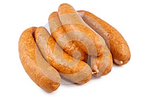 Sausage, jess cold meats isolated on white background photo