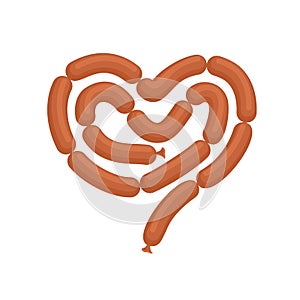 Sausage love. I love banger. Heart delicacy meats