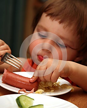 Sausage with macaroni