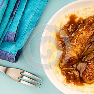 Sausage And Mashed Potatoes With Onion Gravy