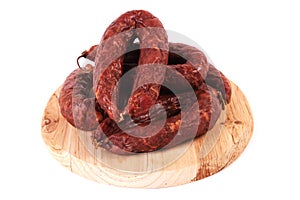 Sausage mix in a on a White Background