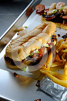 Sausage Onions Peppers Hoagie