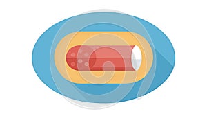 Sausage in Roll Icon, Fast Food Graphic, vector design Generative AI photo