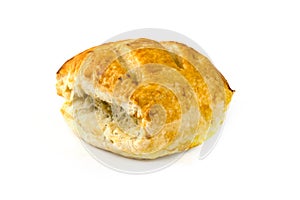 Sausage roll over white