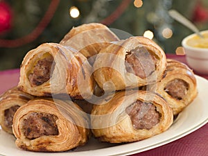 Sausage Rolls and English Mustard