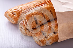 Sausage Rolls in paper bag