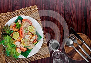 Sausage salad favorite Thai food