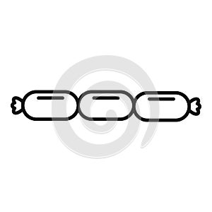 Sausage snag icon, outline style