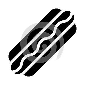 Sausage vector glyph flat con