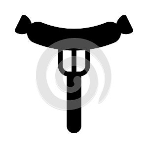 Sausage vector glyph flat con