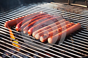 Sausages on bbq