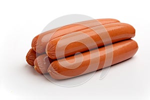 Sausages isolated on a white background