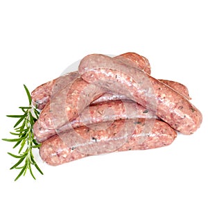 Sausages Isolated on White