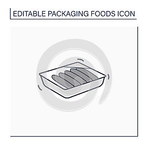Sausages line icon