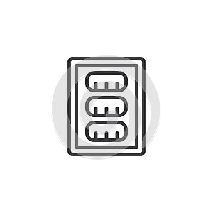 Sausages package outline icon