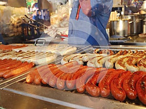 Sausages on sale photo